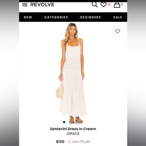 Lspace, cream/white maxi dress, size XL, NWT